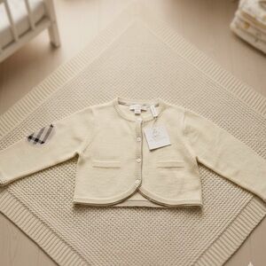 Burberry Baby Cream Cardigan 100% Wool